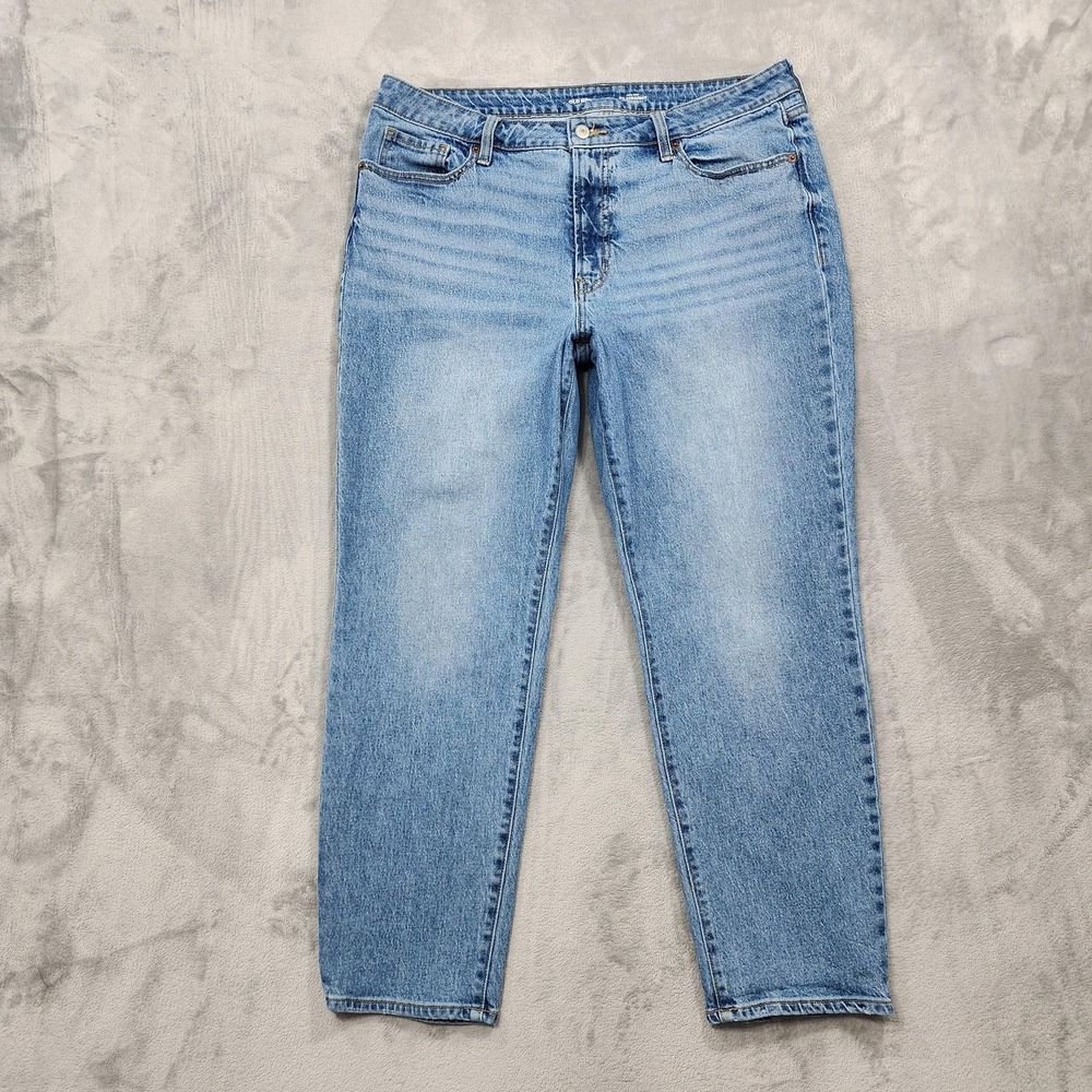 Old Navy Jeans Womens‎ 16 Blue High Rise OG Straight Secret-Smooth Stretch Denim